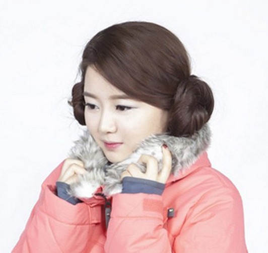 韩式耳罩发型最保暖[6P] 冬季发型怎么扎好看