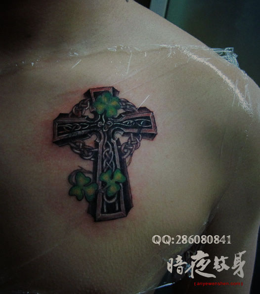 上海纹身，修改纹身，十字架纹身，个性纹身，