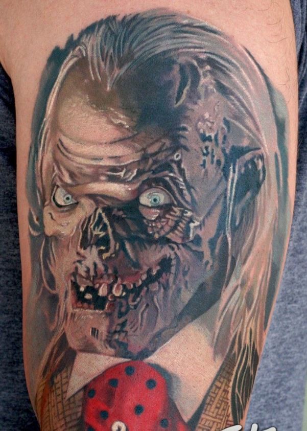 非常酷的怪物肖像手臂纹身图案