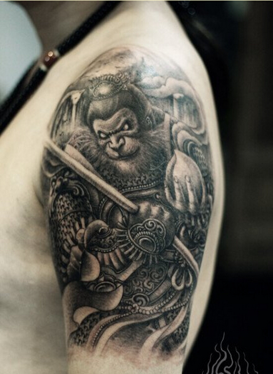 个性时尚手臂漂亮好看的猴子纹身图片图片