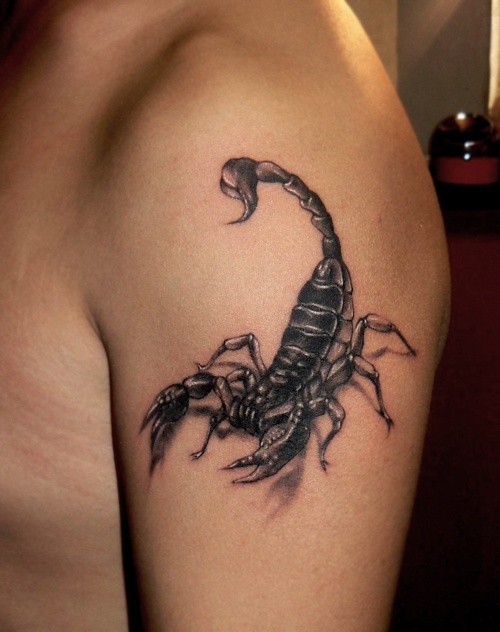 男士手臂霸气的蝎子纹身图案