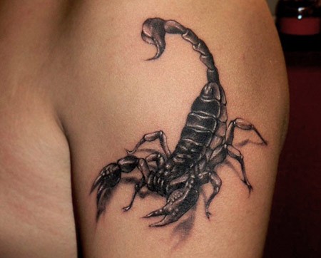 一款能给你个性加分的蝎子纹身