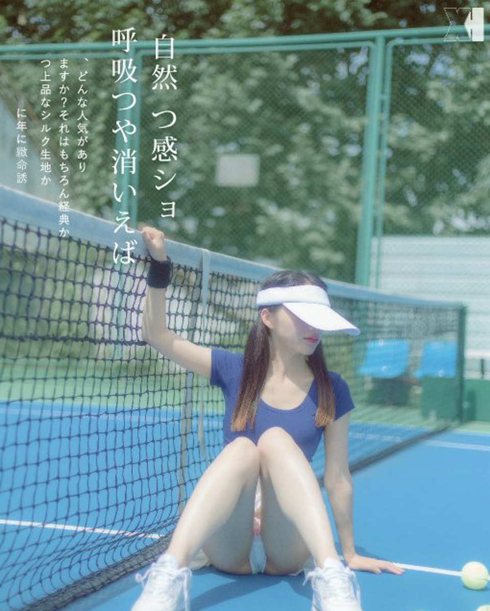 清新网球少女蓝色运动服吸睛写真