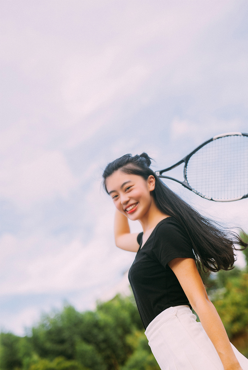 网球少女的清新写真